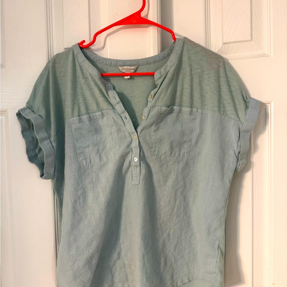 Lucky Brand Button Down Short Sleeve Shirt